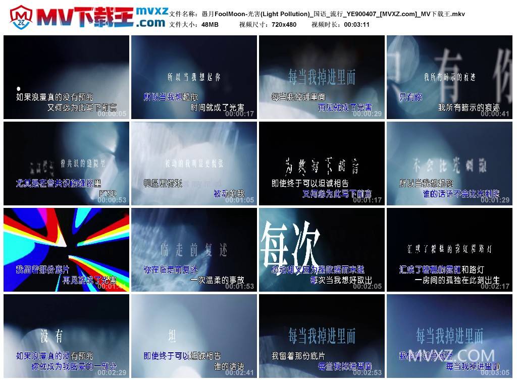 愚月FoolMoon-光害(Light Pollution)_国语_流行_YE900407